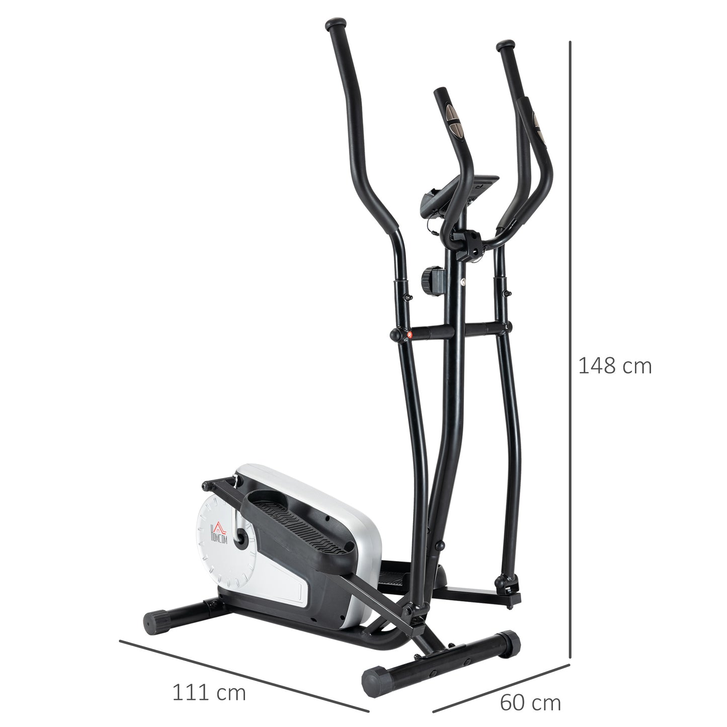 Elliptical Cross Trainer w/ Adjustable Resistance LCD Monitor Wheels HOMCOM