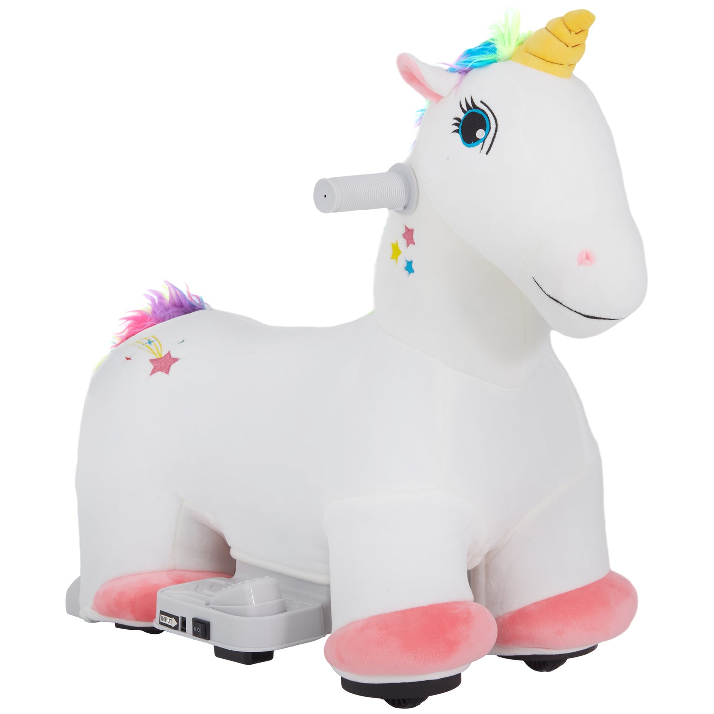 6V Electric Ride on Unicorn with Music Forward AIYAPLAY