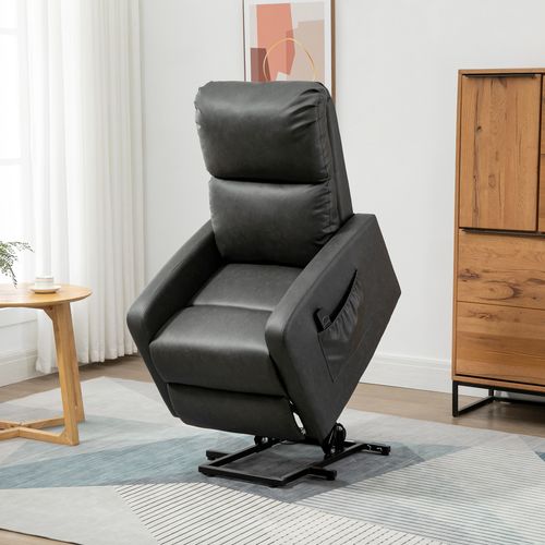 Riser and Recliner Chair Lift Chair for Living Room w/ Remote Grey HOMCOM