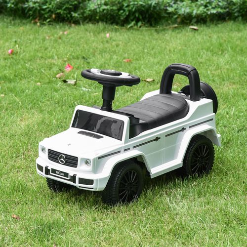 Benz G350 Kids Ride on Sliding Car w/ Under Seat Storage No Power White HOMCOM