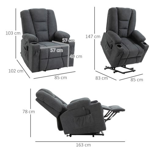 Riser and Recliner Chair w/ Remote, Lift Chair for the Elderly Grey