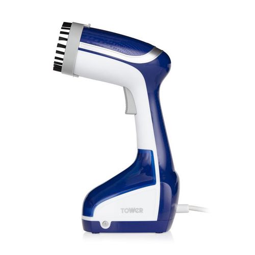 Tower Ceraglide Garment Steamer 1000W Blue and White Clothing Ironing