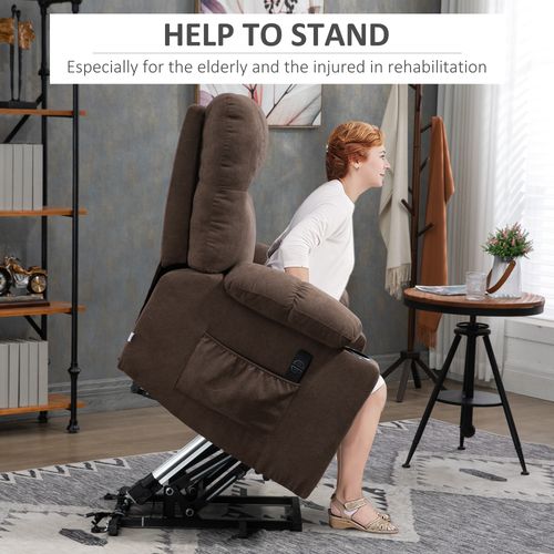 Heavy Duty Riser and Recliner Chair Lift Chair for the Elderly Brown HOMCOM