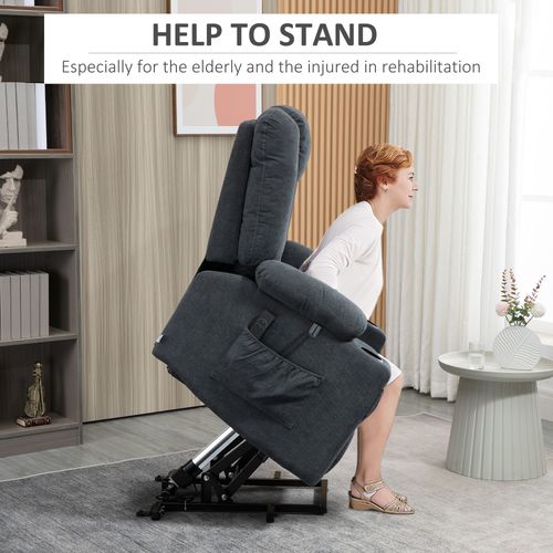 Riser and Recliner Chair w/ Remote, Lift Chair for the Elderly Grey