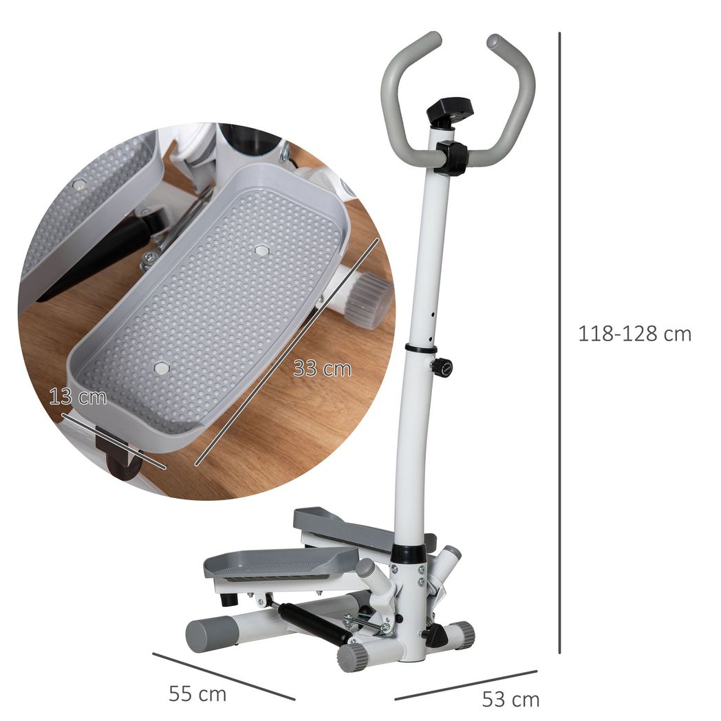 Adjustable Twist Stepper Step Machine For Home Gym Aerobic Workout HOMCOM