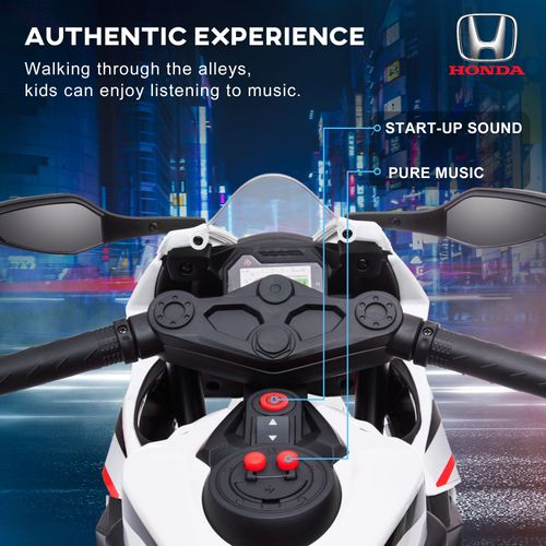 Honda Licensed 6V Kids Electric Motorbike Ride On Car for 3-5 Years HOMCOM