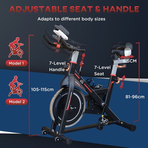 8kg Flywheel Exercise Racing Bicycle Cardio Adjustable Resistance LCD HOMCOM