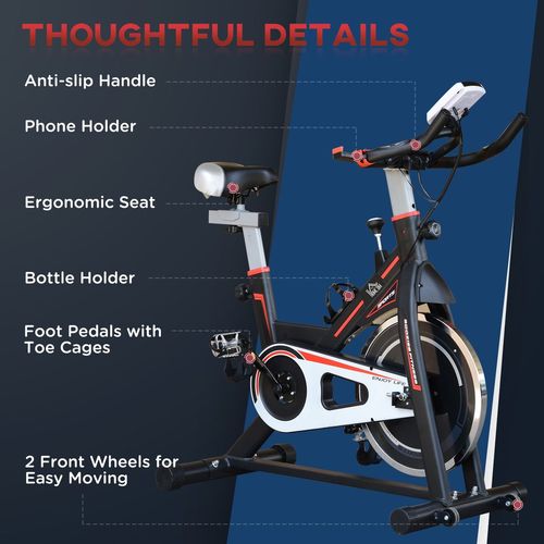 8kg Flywheel Exercise Racing Bicycle Cardio Adjustable Resistance LCD HOMCOM