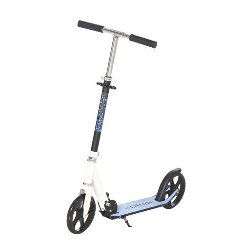 Kick Scooter Commuter Adjustable Height Wheels Foldable Aluminium White HOMCOM