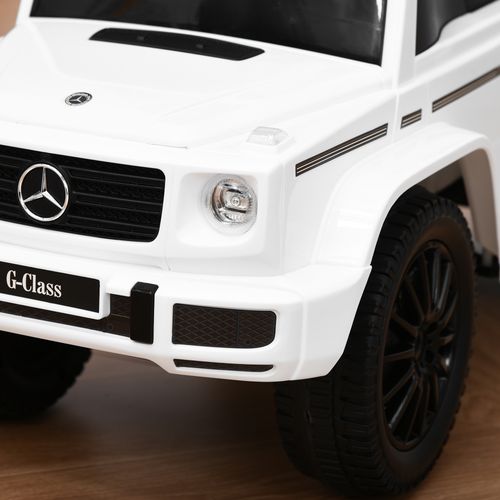 Benz G350 Kids Ride on Sliding Car w/ Under Seat Storage No Power White HOMCOM