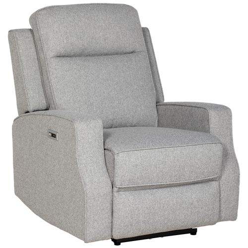 Electric Armchair Fabric Recliner Chair with USB Port Grey HOMCOM