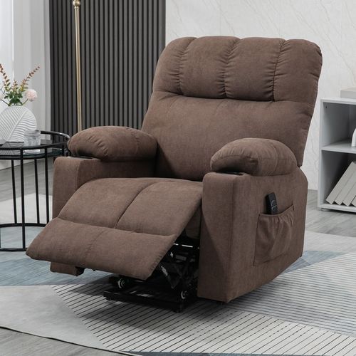 Heavy Duty Riser and Recliner Chair Lift Chair for the Elderly Brown HOMCOM