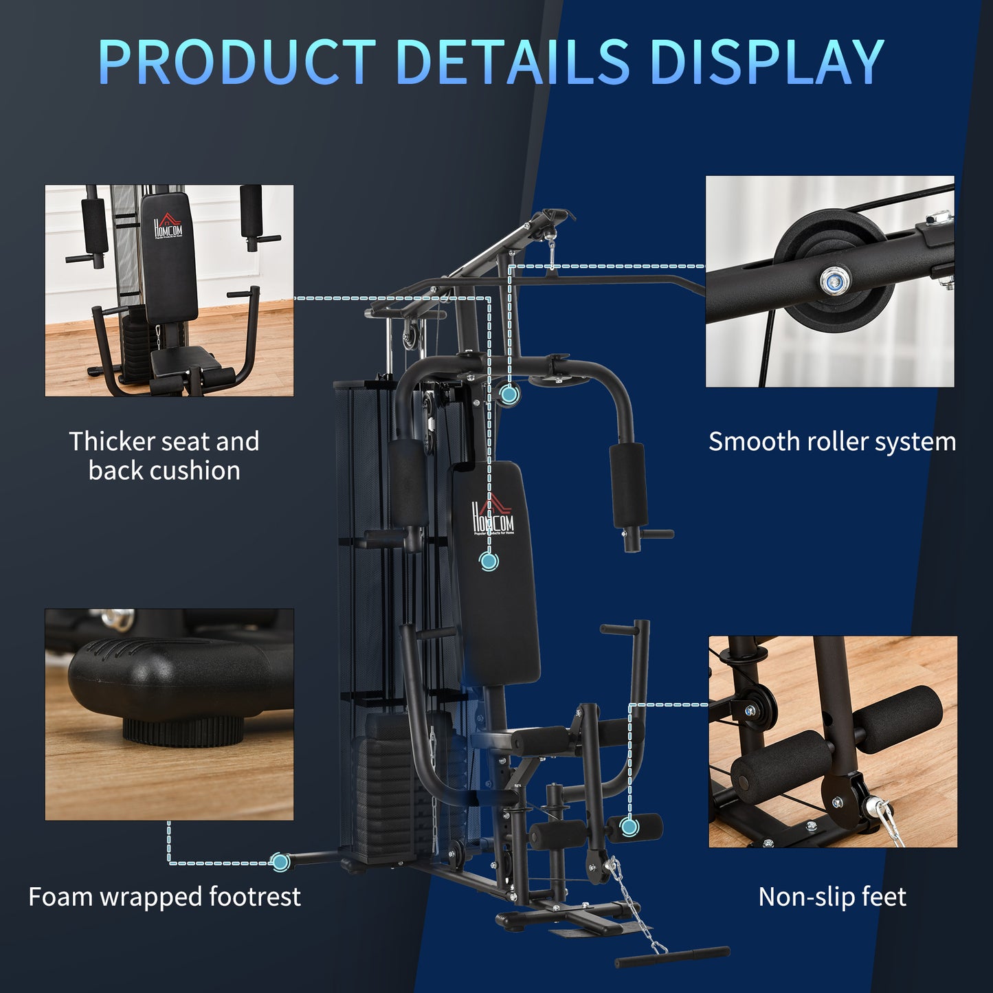 Multifunction Home Gym Weight Training Station Fitness Strength Machine HOMCOM