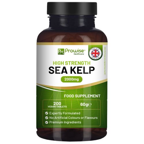 Sea Kelp 2000mg 200 Vegan Tablets Natural Source of Iodine