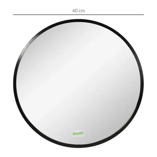 Modern Wall-mounted Vanity Mirror for Bedroom Bathroom Washroom Black 40x40cm