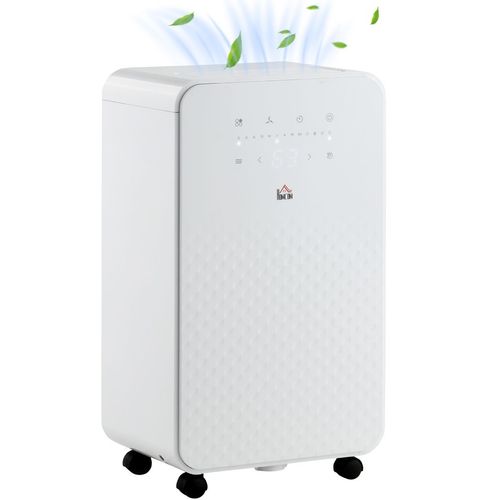 10L/Day Protable Quiet Air Dehumidifier with Purifier Timer 5 Modes HOMCOM