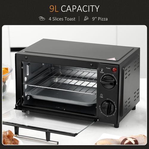 Mini Oven 9L Countertop Electric Grill Toaster Oven  750W