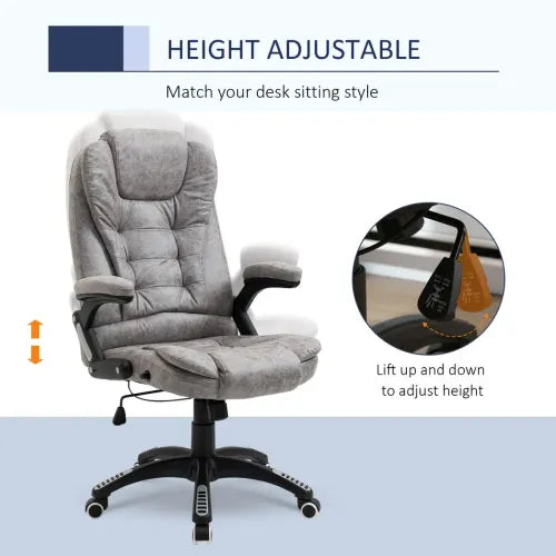 High Back Home Office Chair Computer Desk Chair w/ Arms Swivel Wheels Grey