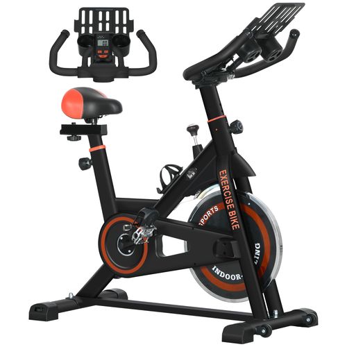 8kg Flywheel Exercise Bike with Adjustable Height Resistance Black HOMCOM