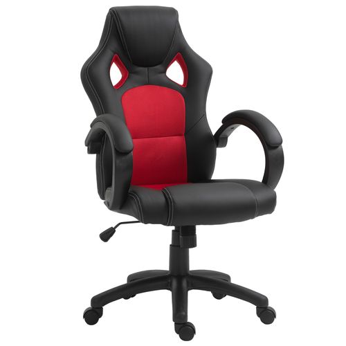 Executive Racing Swivel Gaming Office Chair PU Leather Computer Desk Chair Black