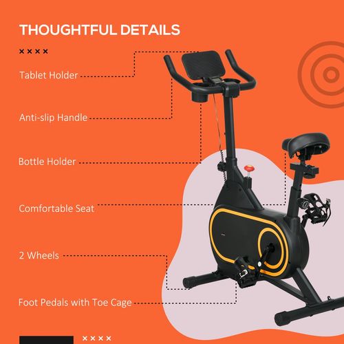 Exercise Bike Stationary Bike with LCD Display for Home Cardio Workout SPORTNOW