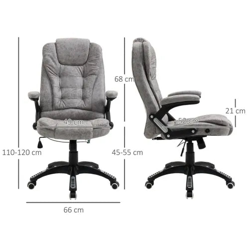 High Back Home Office Chair Computer Desk Chair w/ Arms Swivel Wheels Grey