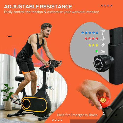 Exercise Bike Stationary Bike with LCD Display for Home Cardio Workout SPORTNOW