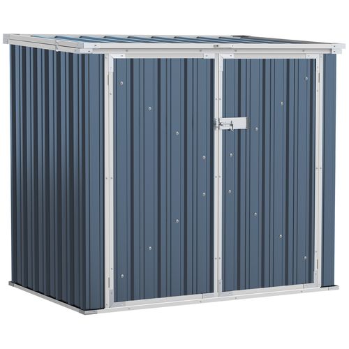 2-Bin Steel Rubbish Storage Shed w/ Double Locking Doors Outsunny