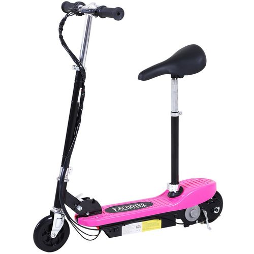 Kids Foldable Electric Powered Scooters 120W Toy Brake Kickstand Pink HOMCOM