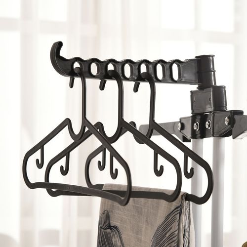 Foldable Clothes Drying Rack Steel Garment Dryer with Casters Black HOMCOM