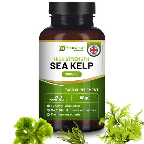 Sea Kelp 2000mg 200 Vegan Tablets Natural Source of Iodine