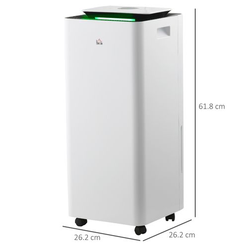 16L/Day Protable Quiet Air Dehumidifier with Purifier Timer 5 Modes HOMCOM