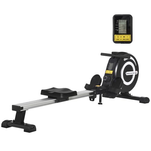 Fitness Adjustable Magnetic Rowing Machine Rower w/ LCD Digital Monitor HOMCOM