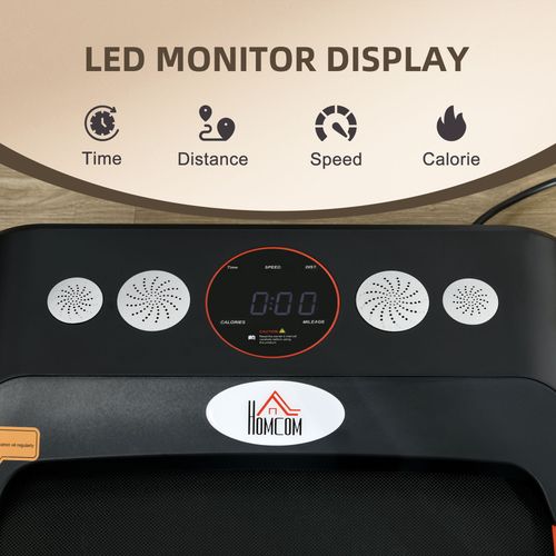 Foldable Walking Treadmill Aerobic Exercise Machine w/ LED Display HOMCOM