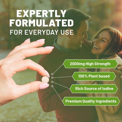 Sea Kelp 2000mg 200 Vegan Tablets Natural Source of Iodine