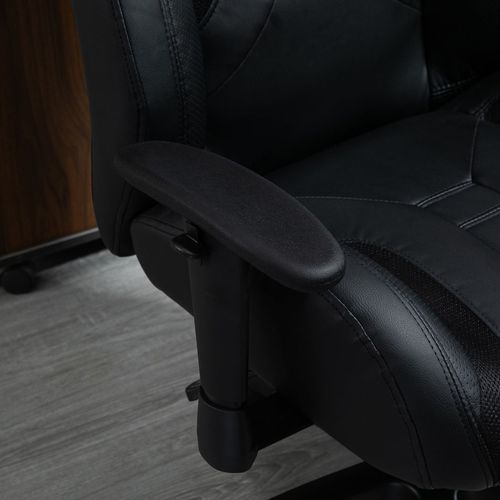 High Back Executive Office Chair Gaming Recliner w/ Footrest Black