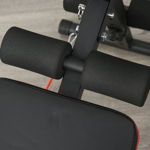 Foldable Sit Up Bench Core Workout for Home Gym Black HOMCOM