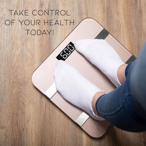 16 in 1 Health Bluetooth Smart Body Analysis Weighing Scale Rose Gold Aquarius