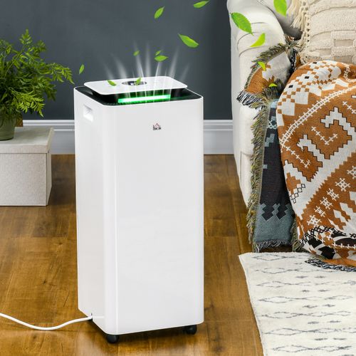 16L/Day Protable Quiet Air Dehumidifier with Purifier Timer 5 Modes HOMCOM