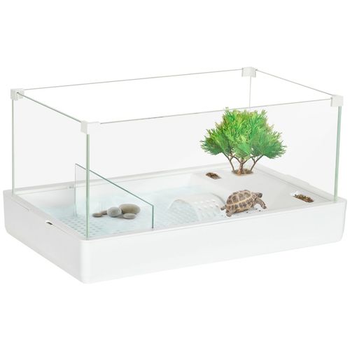 Turtle Tank Glass Tank w/ Basking Platform Reptile Habitat