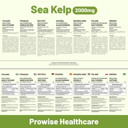 Sea Kelp 2000mg 200 Vegan Tablets Natural Source of Iodine