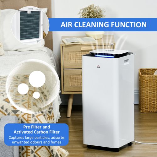 16L/Day Protable Quiet Air Dehumidifier with Purifier Timer 5 Modes HOMCOM